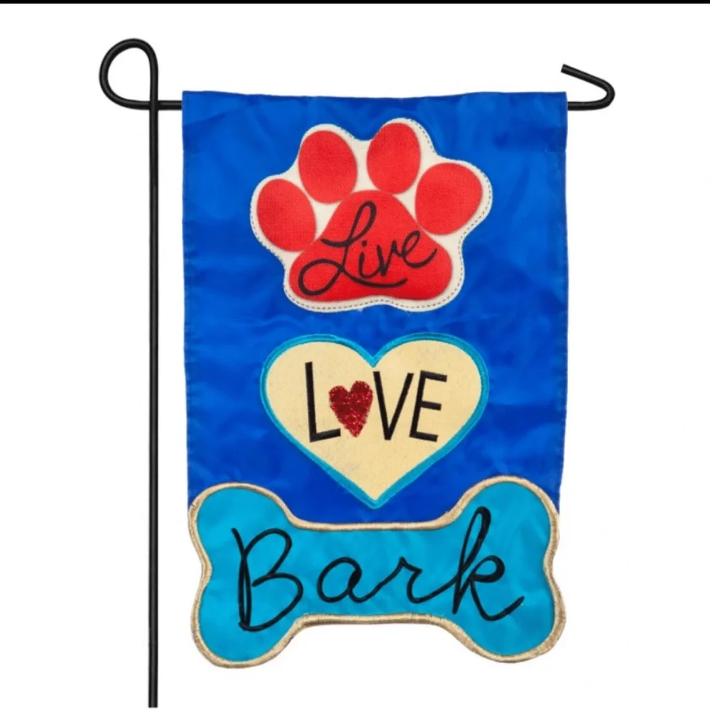 NWT - Bundle Dog Themed Garden Flag and Sassafras Door Mat Insert
